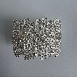 Adelaide Harris - Floral Cuff in Sterling Silver